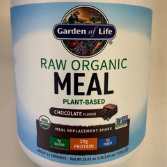 Garden of Life Raw Organic Meal Plant Based Chocolate 19.01oz 539g