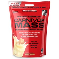 MuscleMeds Carnivor Mass Anabolic Beef Protein Gainer, Vanilla Caramel, 10 Po…