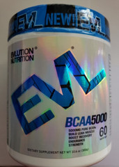 Evlution Nutrition – BCAA 5000 – UNFLAVORED – 60 Servings – 10.6 oz – Exp 2/2025