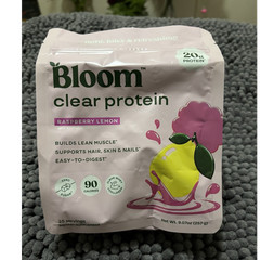 Bloom Clear Whey Protein Powder Raspberry Lemon Collagen Peptides 9.07oz