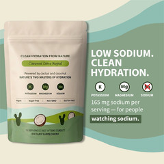 Sugar Free Electrolyte Powder Keto Vegan Magnesium Potassium Drink Mix 15 Servs