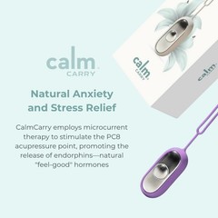 Glowco CalmCarry Sleep Aid Device – Handheld Microcurrent Relaxation Purple
