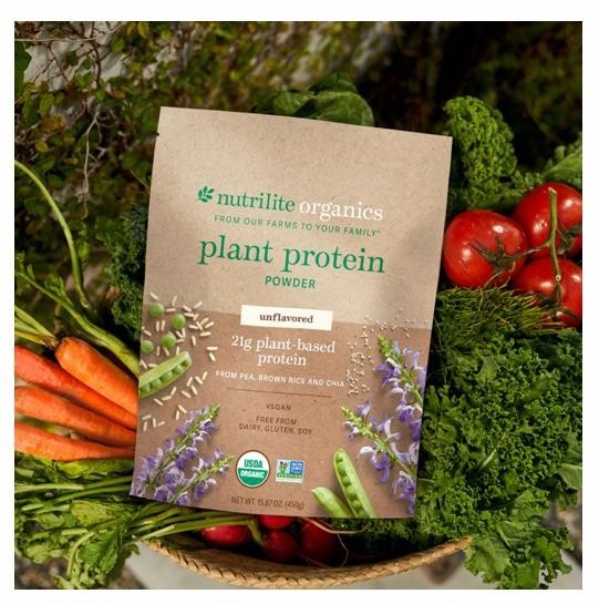 Nutrilite Organics Plant Protein Powder Unflavored USDA Organic Non-GMO