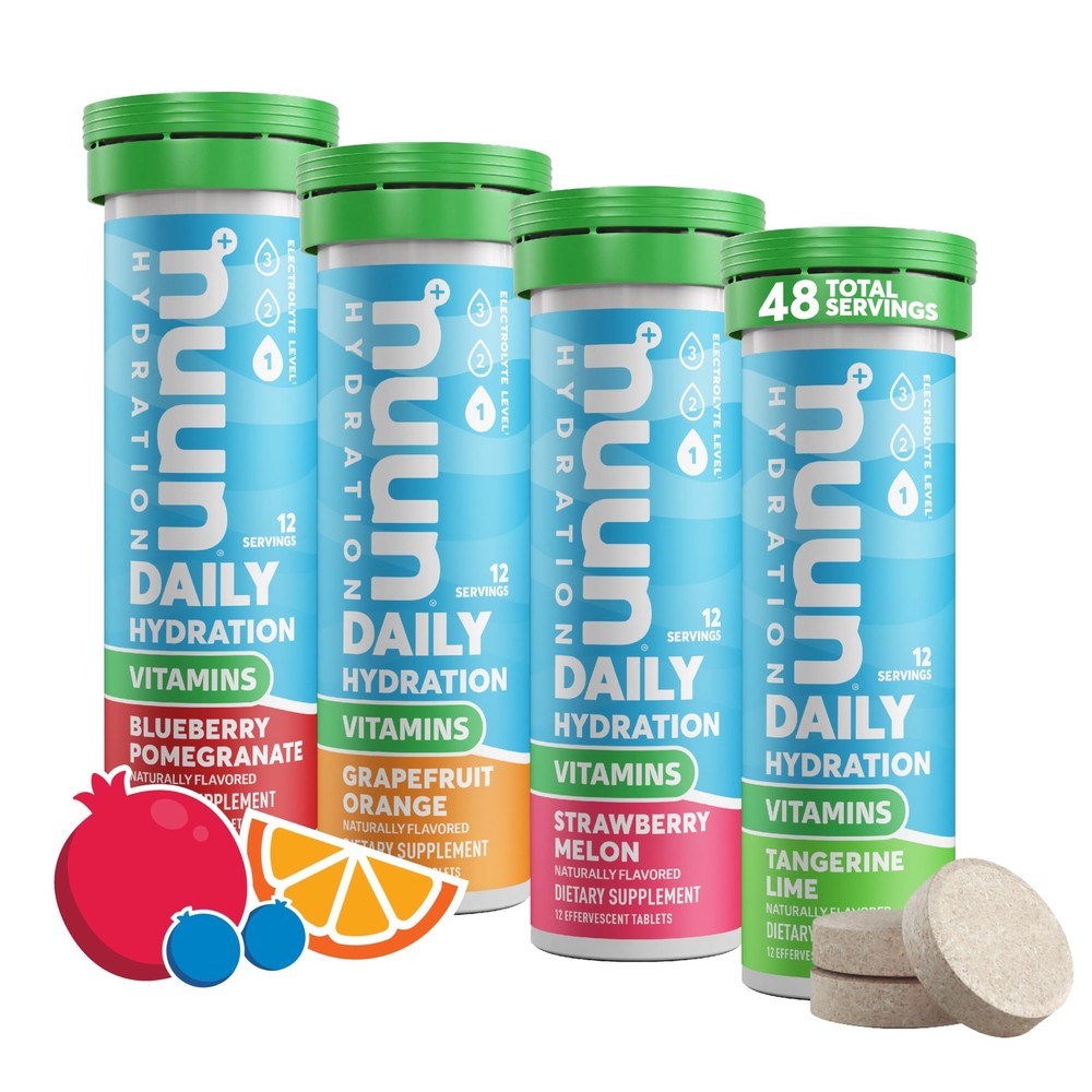Nuun Vitamins Electrolyte Tablets Vitamin D C E A B6 Folic Acid Magnesium 4
