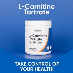 Nutricost L-Carnitine Tartrate Powder (250 Grams) 8.9 Ounce (Pack of 1), Red