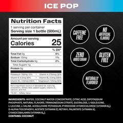 PRIME Hydration ICE POP, Sports Drinks, 16.9 Fl Oz, 12 Pack