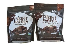 Lot of 2 NuGo Nutrition, Plant Pea Protein, Chocolate 2 lbs (907 g) Exp 01/2028