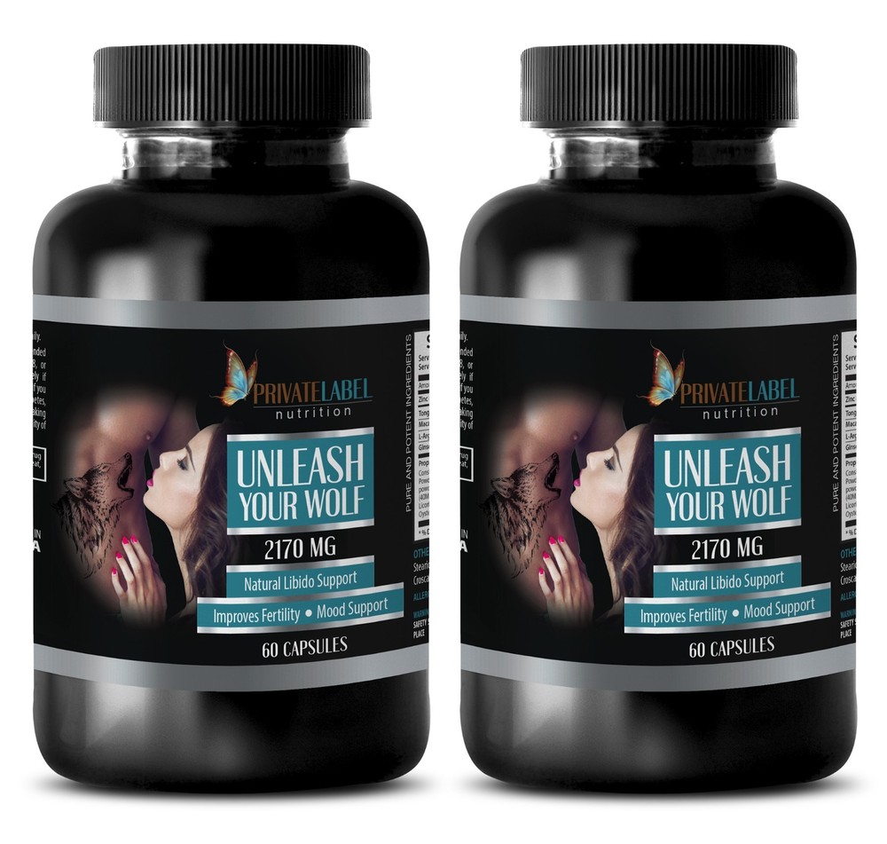 Male Stamina «Unleash Your Wolf» Male Enhancement Pills 2 Bottles, 120 Capsules