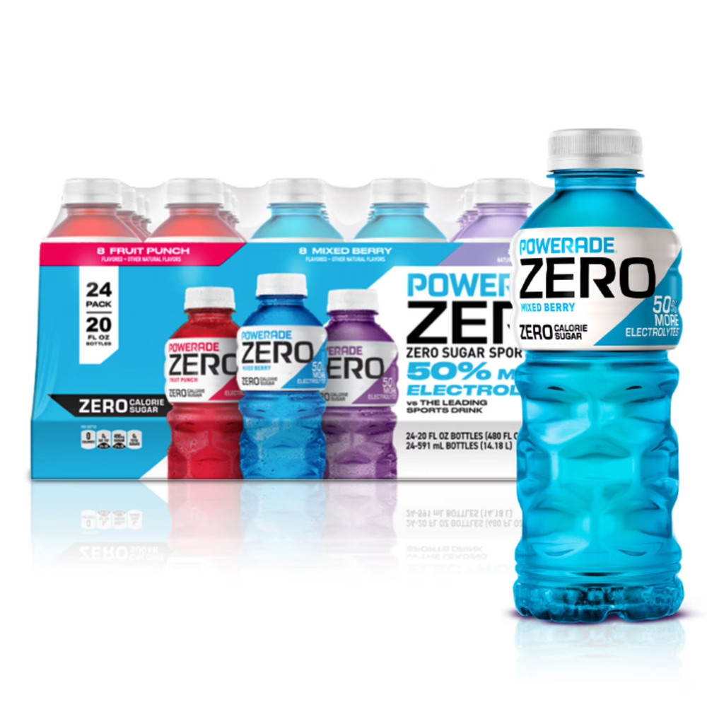 POWERADE ZERO Variety Pack Sports Drink, 20 fl. oz., 24 Pack | Free Shipping
