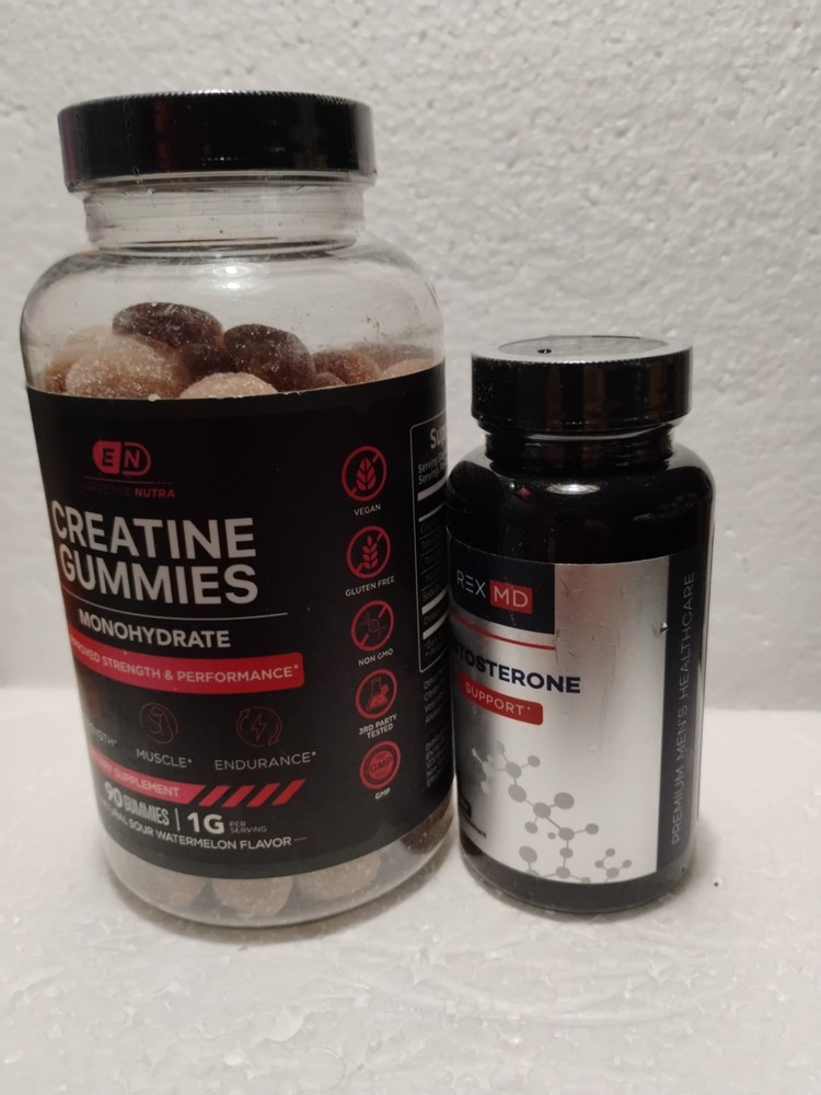 Creatine Gummies & Testosterone Booster Muscle Building Stack