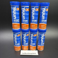 Nuun Sport Electrolyte Tablets Orange – 80 Count Pack (8 Tubes) EXP 8/26
