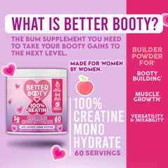 Angry Supplements Better Booty 100% Creatine Monohydrate for Women, 60 Serv 300G