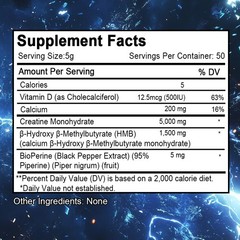 Creatine Hmb Creatine Increased Strength Endurance Enhanced Absorption 250 G