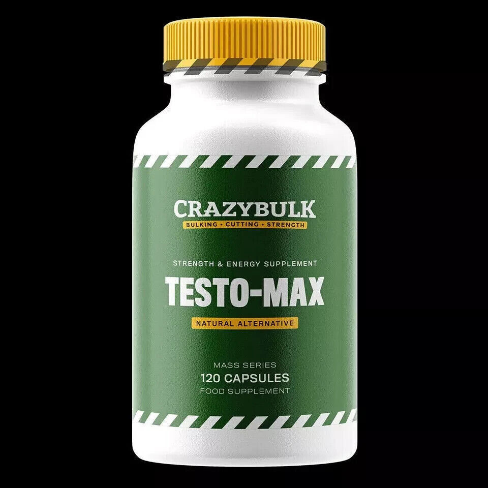 Crazybulk Natural TESTO-MAX 120 Capsules (Power House For Muscle Gains) F S