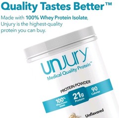 Hospital Approved – Unjury Unflavored Protein Powder, 21g 100% Whey Isolate