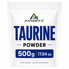 AVORYX Taurine Powder 500g (17.64 oz) Unflavored 100% Pure 2g Scoop Included