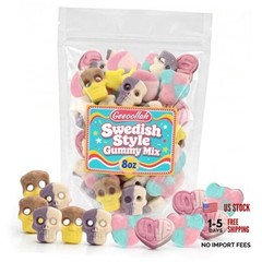 Sour Gummy Candy Mix – Geeoollah – Swedish Style Vegan Gelatin Free Skulls