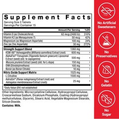Force Factor Test X180 Supreme, Men’s 45 Count (Pack of 1), No Color