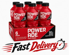 POWERADE Fruit Punch Sports Drink – 20 fl oz Bottles, Pack of 6