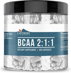 Pure BCAA Capsules – 200 Count, Unflavored, 60-Day Supply, Gluten-Free