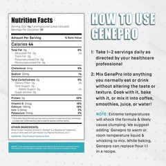 GENEPRO GEN. 3 Unflavored Protein Powder Whey Isolate Supplement 30 servings