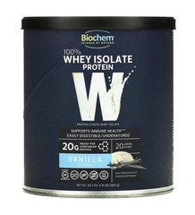 Biochem 100% Whey Protein Isolate – Grass Fed Vanilla 1.8 lbs (857 grams)