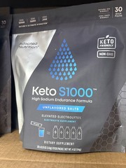 Adapted Nutrition Keto S1000 Electrolyte Unflavored CLOSEOUT DATE BESTBY 7/2025