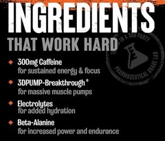 Animal Pre Workout Primal Loaded Wick’d Peach 0.67 oz Single Serving Exp 12/2026