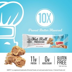 SKIPPY Peanut Butter Inspired Protein Bar, 11g Protein, 0g Sugar, Gluten-Free