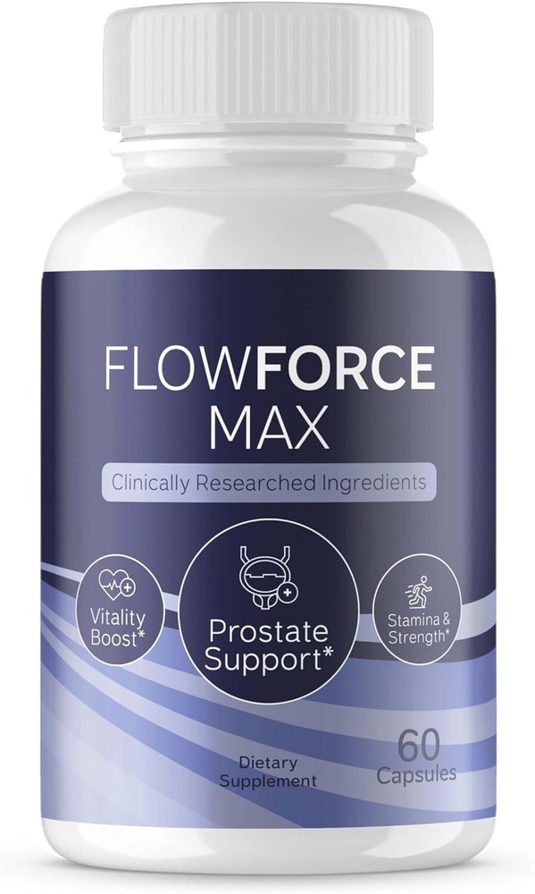 (1 Pack) Flow Force Max – Vegan, Male Vitality Supplement Pills – 60 Capsules