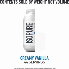 Isopure, Zero Carb 100% Whey Protein Isolate, 25g Protein Powder, Creamy Vanilla