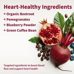 Natural Energy Organic Gummy Beet Root Cherry Chews Nitric Oxide Superfood 60ct