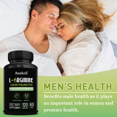L Arginine Saw Palmetto for Men Prostate Health – Nitric Oxide & Muscle Support