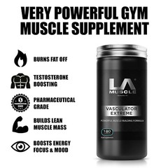 LA MUSCLE Vasculator EXTREME – Instant Muscle Strength Boost Pre / Intra Workout
