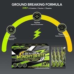 5000mg 99.9% Micronized Creatine Monohydrate Powder Stick Packs with 800mg,,,,,,