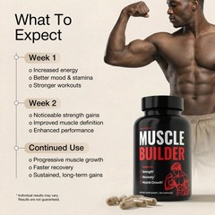 Muscle Builder Natural Growth Size Strength Energy Booster 150 Capsules