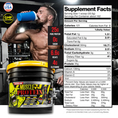 Whey Protein Muscle Powder with 25g Protein, 162 Servings, 12LB,