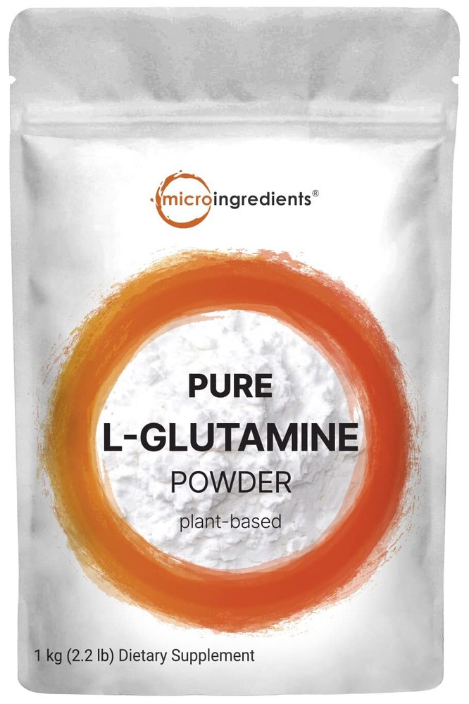 L-Glutamine Powder 1Kg Pure Free Form Vegan Non-GMO for Muscle Recovery