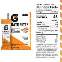 Gatorlyte Rapid Rehydration Electrolyte Beverage, Orange, Lower Sugar, Specia…