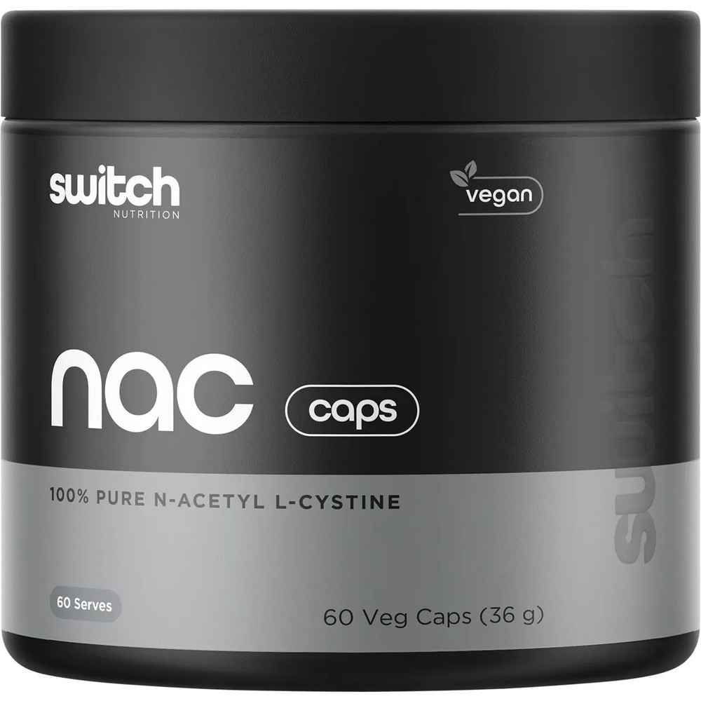 New Switch Nutrition NAC Caps 100% N-Acetyl L-Cysteine 60 Capsules
