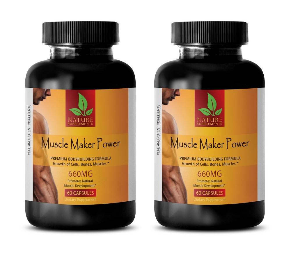muscle gainer – MUSCLE MAKER POWER – muscle growth supplements – 2 Bottles