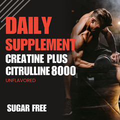 LHA Unflavored Creatine Citrulline – 400g Workout Support Formula (2-Pack)