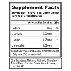 BCAA5000 Cherry Limeade Pre Workout Supplement 30 Servings Muscle Recovery Power