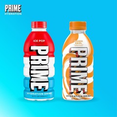 PRIME Hydration Sports Drink Ice Pop Orange Swirl Coconut Water 12oz