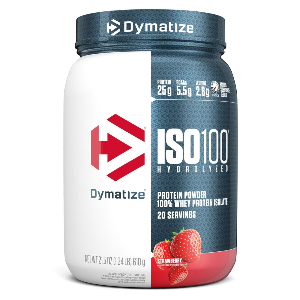 Dymatize ISO100 Hydrolyzed Whey Isolate Protein Powder, 25g Protein, Strawberry