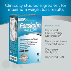 Forskolin Lean & Tone Clinically Studied Weight Loss & Body Toning Formula