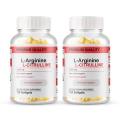 L-Arginine L-Citrulline Complex 3000mg, 360 Softgels – Non-GMO 120 Servings