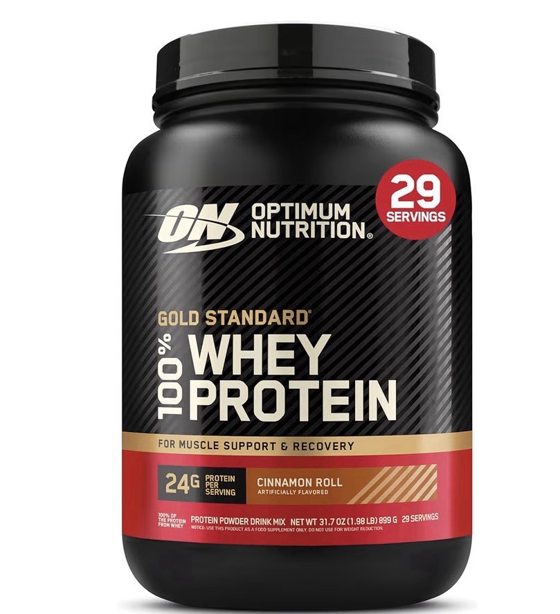 Optimum Nutrition Gold Standard Whey Protein Cinnamon Roll 24g 31.7oz Gluten-Fr…