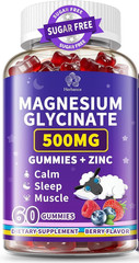 Herbance Magnesium Glycinate Gummies 500mg, High Absorption Magnesium glycinate