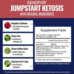 KETO with Green Tea Mixed Capsules-650MG-Natural Thermogenic Fat Burner